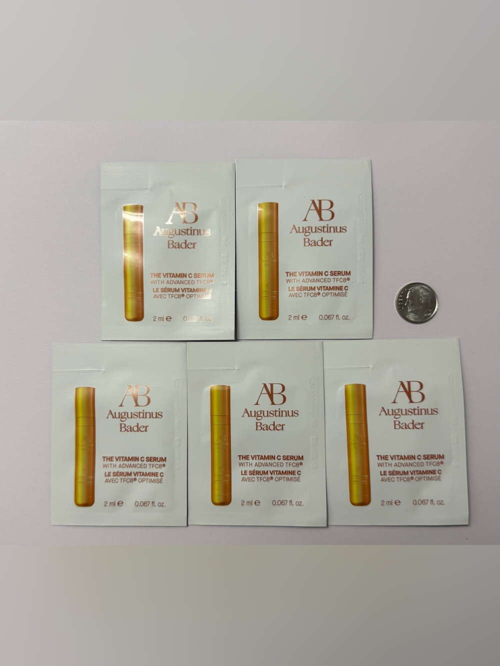 Lot of 5 AUGUSTINUS BADER The Vitamin C Serum Sample Packets 2ml/0.067oz X 5